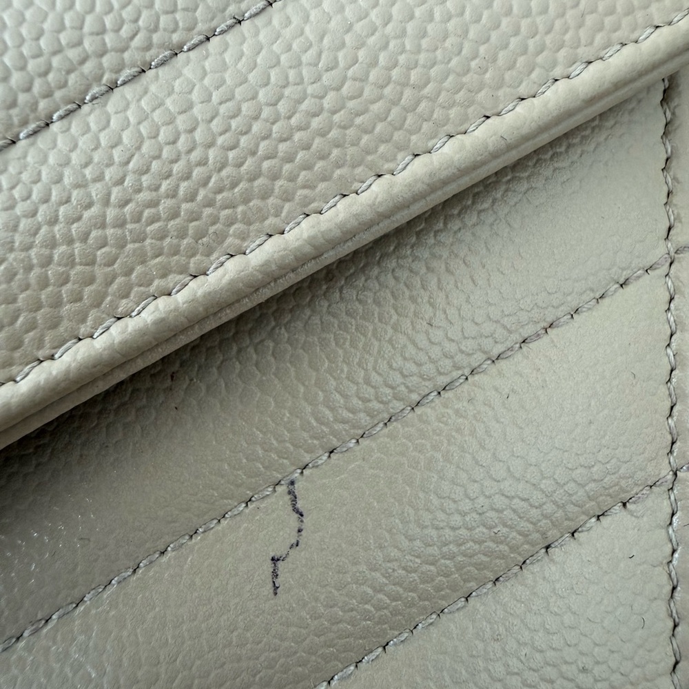 Yves Saint Laurent Classic CASSANDRE chain on wallet in grain LEATHER full set - Picture 9 of 12